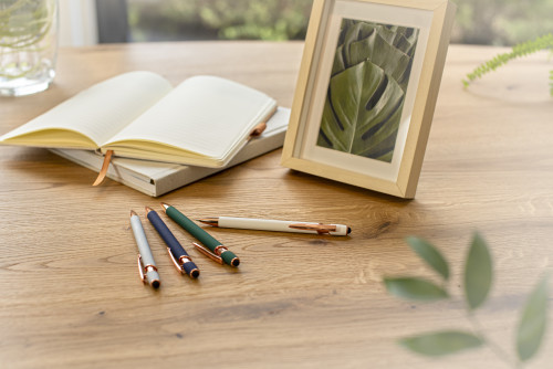 Stylo à bille | Aluminium | Encre bleue | Pointe en caoutchouc | noir