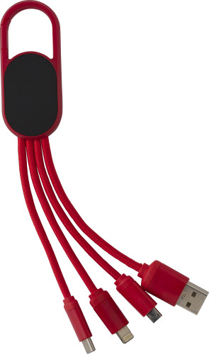 4-in-1 Laadkabel zwart