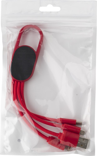 4-in-1 Laadkabel zwart