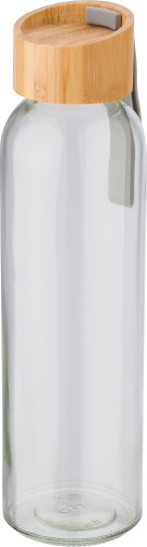 Drinkfles | Glas & bamboe | 500 ml | Eco friendly | Transparant