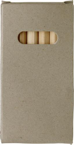 Matite colorate | Cartone & Tiglio | Set di 6 | Scatola riciclabile | grigio