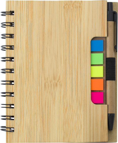 Carnet avec fermeture élastique brun
