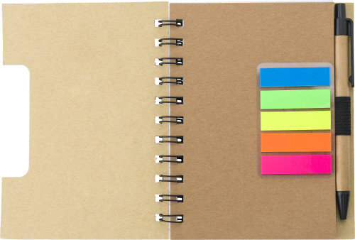Carnet avec fermeture élastique brun