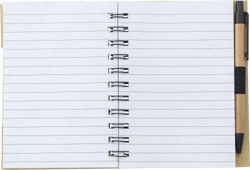 Carnet avec fermeture élastique brun