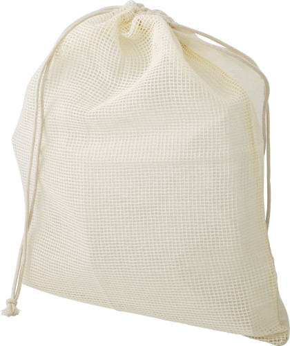 Lebensmitteltasche | 100% Bio-Baumwolle & Mesh | 32,5x26cm | Kordelzugverschluss | Khaki Lebensmitteltasche | 100% Bio-Baumwolle & Mesh | 32,5x26cm | Kordelzugverschluss | Khaki