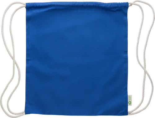 Trekkoordtas | Gerecycled katoen 120g/m² | 42x38x42cm | Eco-proof | blauw Trekkoordtas | Gerecycled katoen 120g/m² | 42x38x42cm | Eco-proof | blauw