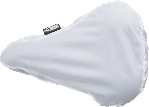Housse de selle de vélo | rPET | Fermeture élastique | blanc