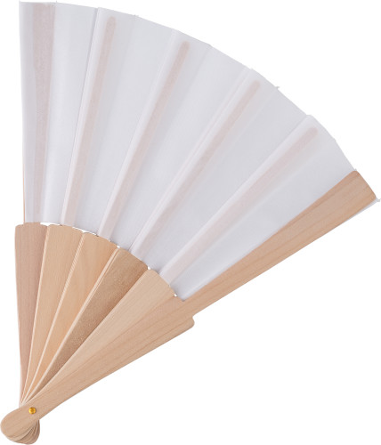 Éventail | rPET & bois | 40x23cm | Écologique | blanc cassé Éventail | rPET & bois | 40x23cm | Écologique | blanc cassé