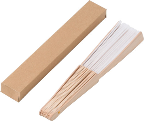 Éventail | rPET & bois | 40x23cm | Écologique | blanc cassé Éventail | rPET & bois | 40x23cm | Écologique | blanc cassé
