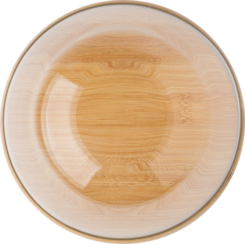 Bol | Verre borosilicate | ø16.8 cm | Couvercle en bambou | Écologique | brun Bol | Verre borosilicate | ø16.8 cm | Couvercle en bambou | Écologique | brun
