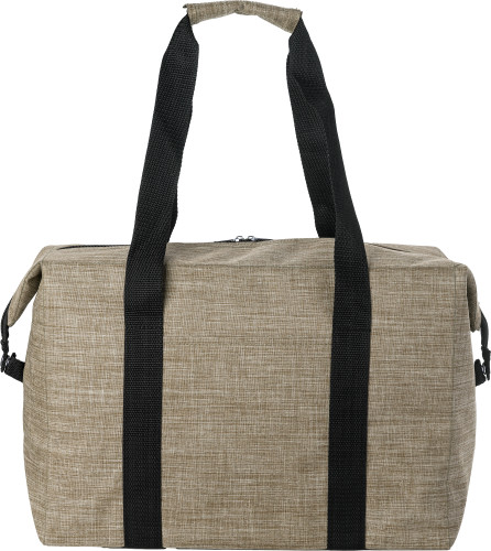 Koeltas | Polyester | Groot compartiment en klein vak | Draagriemen met klittenbandsluiting | beige