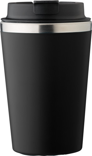 Bicchiere da caffè | PP e silicone | 350 ml | Colori vivaci | nero