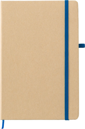 A5-notitieboek | Steenpapier | 80 gelinieerde pagina's | Met elastiek en penlus | khaki (écru)
