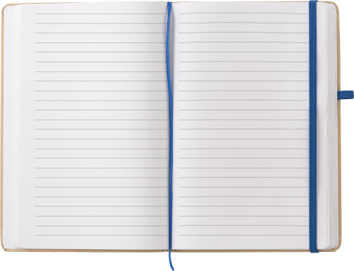 A5-notitieboek | Steenpapier | 80 gelinieerde pagina's | Met elastiek en penlus | khaki (écru)