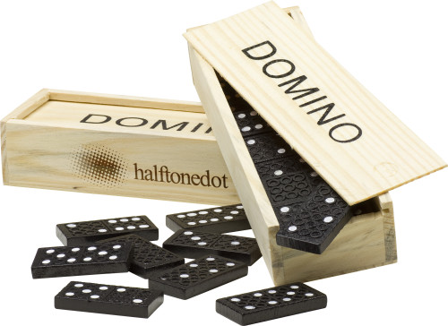 Jeu de dominos | Boîte en bois | 14,7 x 5,0 x 2,8 cm | brun Jeu de dominos | Boîte en bois | 14,7 x 5,0 x 2,8 cm | brun