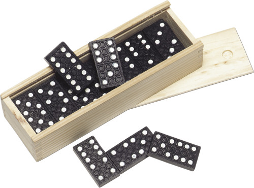 Jeu de dominos | Boîte en bois | 14,7 x 5,0 x 2,8 cm | brun Jeu de dominos | Boîte en bois | 14,7 x 5,0 x 2,8 cm | brun