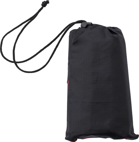 Picknickdecke | Polyestervlies | 140x100cm | Kordonsack | Schwarz Picknickdecke | Polyestervlies | 140x100cm | Kordonsack | Schwarz