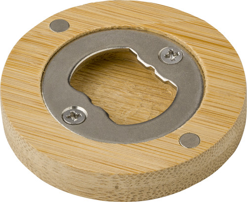 Magnet | Bamboo | With bottle opener on the inside | brown Magnet | Bamboo | With bottle opener on the inside | brown