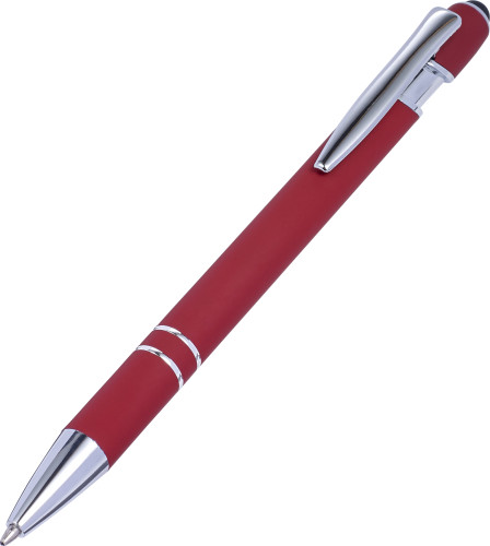 Balpen | Aluminium | Blauwe inkt | oranje