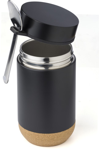 Thermoslunbox | Roestvrij staal | 40 cl | Lepel van roestvrij staal | zwart Thermoslunbox | Roestvrij staal | 40 cl | Lepel van roestvrij staal | zwart