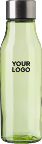 Waterfles | Glas & roestvrij staal | 500 ml | Naam personalisatie | zwart Waterfles | Glas & roestvrij staal | 500 ml | Naam personalisatie | zwart