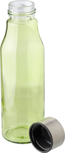 Waterfles | Glas & roestvrij staal | 500 ml | Naam personalisatie | zwart Waterfles | Glas & roestvrij staal | 500 ml | Naam personalisatie | zwart