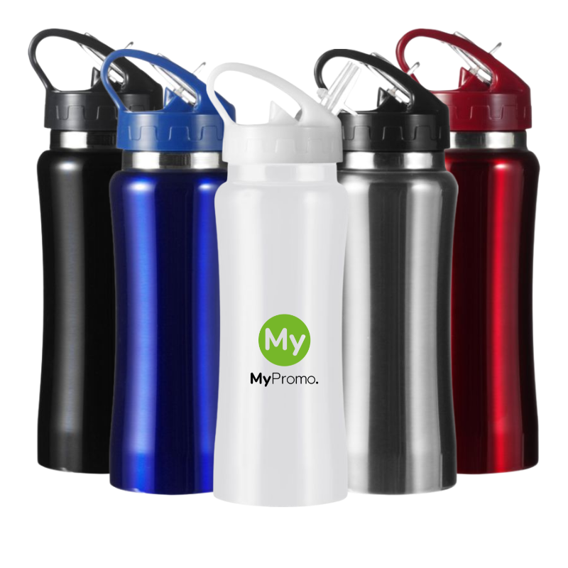 Water bottle | Stainless steel | 600 ml | With foldable drinking spout