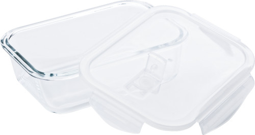 Lunchbox | Glass & plastic lid | 1L | Suitable for microwave | transparent Lunchbox | Glass & plastic lid | 1L | Suitable for microwave | transparent
