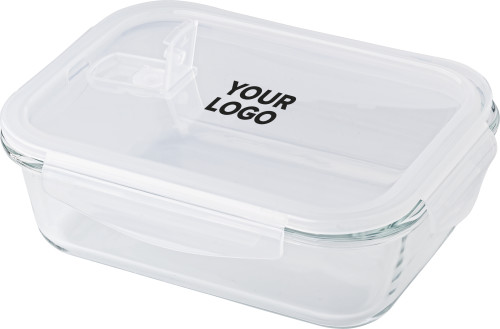 Lunchbox | Glass & plastic lid | 1L | Suitable for microwave | transparent Lunchbox | Glass & plastic lid | 1L | Suitable for microwave | transparent
