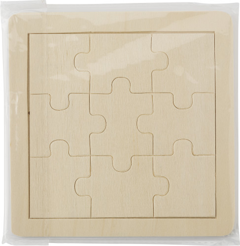 Houten puzzel houtbruin