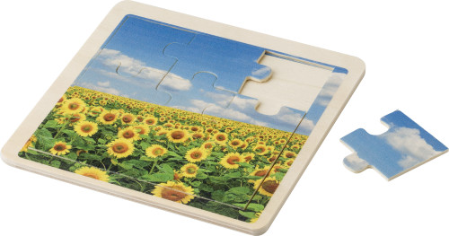 Houten puzzel houtbruin