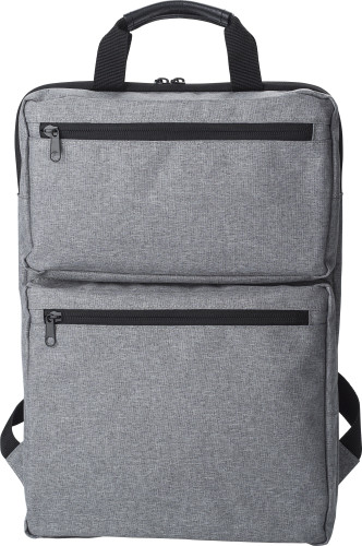 Polycanvas-Rucksack | Polyester und Kunststoff | 15-Zoll-Laptop-Fach | Gepolsterte Schultergurte | Schwarz Polycanvas-Rucksack | Polyester und Kunststoff | 15-Zoll-Laptop-Fach | Gepolsterte Schultergurte | Schwarz