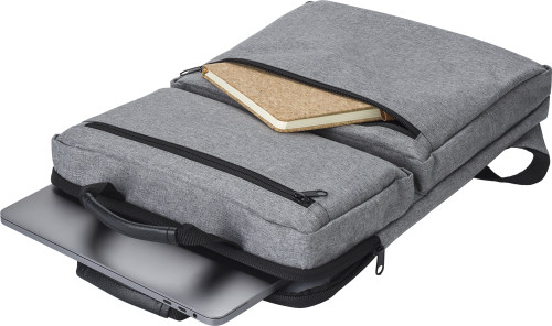 Polycanvas-Rucksack | Polyester und Kunststoff | 15-Zoll-Laptop-Fach | Gepolsterte Schultergurte | Schwarz Polycanvas-Rucksack | Polyester und Kunststoff | 15-Zoll-Laptop-Fach | Gepolsterte Schultergurte | Schwarz