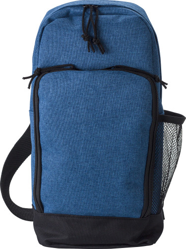 Cross shoulder bag | Polyester | Adjustable strap | Large compartment & front pocket | cobalt blue
