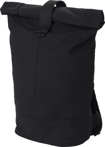 Roll top rugzak | Polyester | Eén maat | Eén groot compartiment | zwart