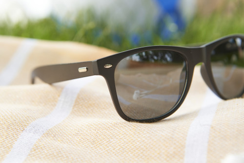 Sonnenbrille | ABS & Bambus | UV400 Schutz | In Polyesterbeutel | Schwarz