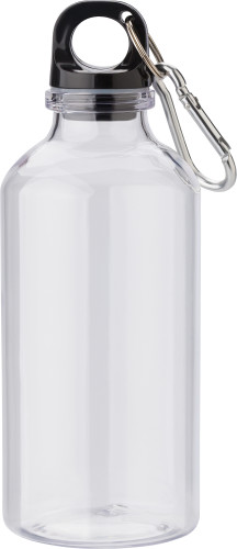 Drinkfles met karabijnhaak | RPET | 400 ml | Eco | transparant