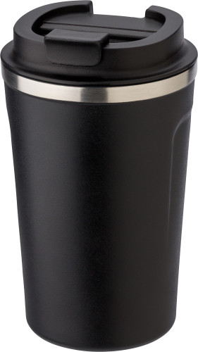 Doppelwandiger Becher aus Edelstahl Schwarz