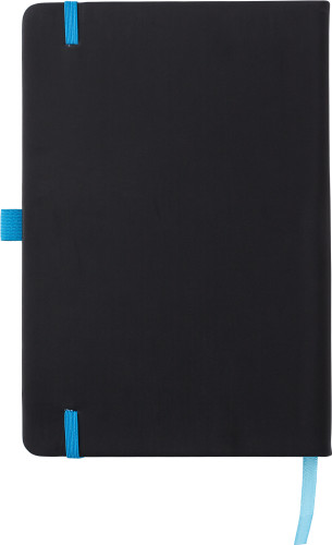 A5 notebook | 96 lined pages | Coloured elasticated closure | grey