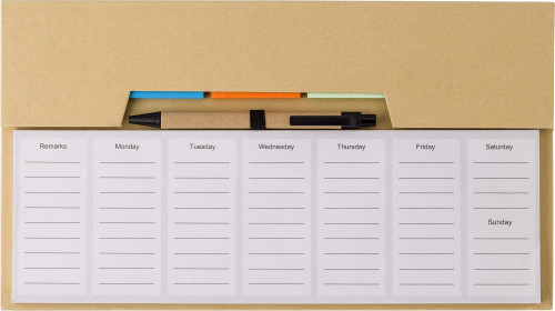 Papieren memo set bruin