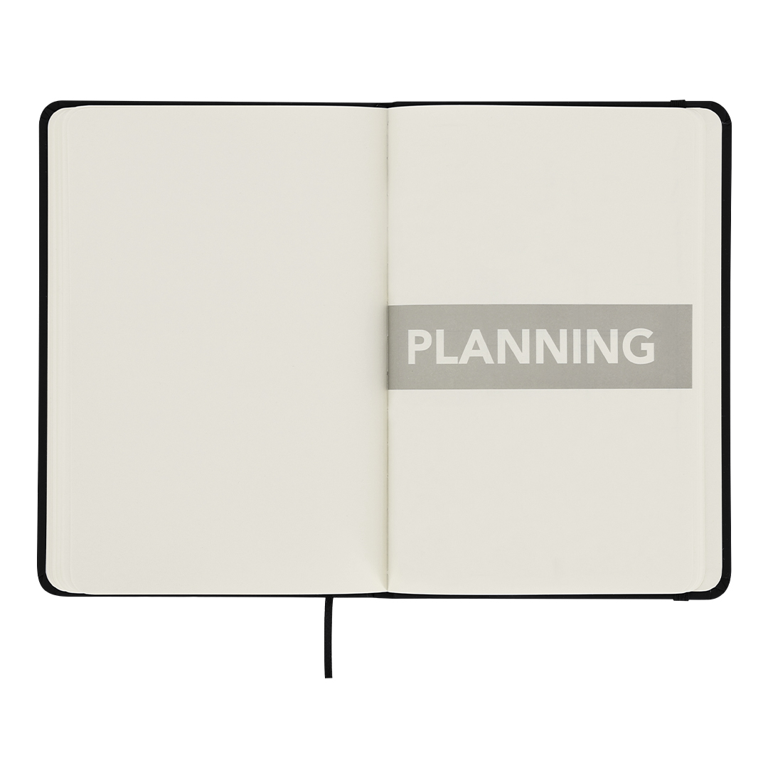 Monthly planner notebook | PU | Hard cover | 100 sheets | 13 planning sheets