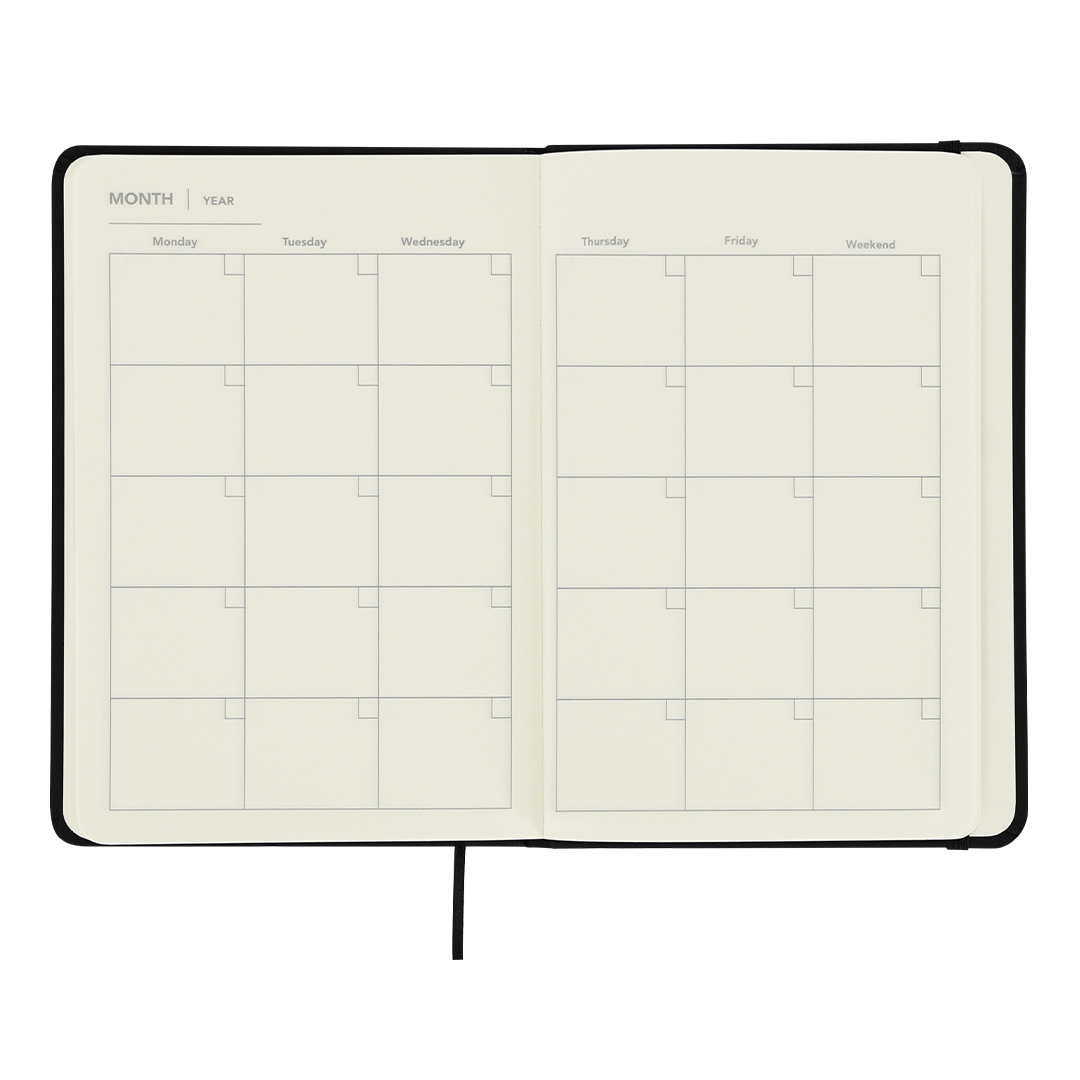 Monthly planner notebook | PU | Hard cover | 100 sheets | 13 planning sheets