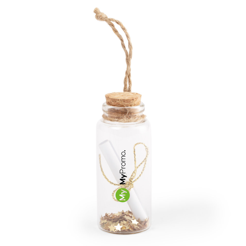 Weihnachts-Wunschflasche | Glas | 7,4 cm Weihnachts-Wunschflasche | Glas | 7,4 cm