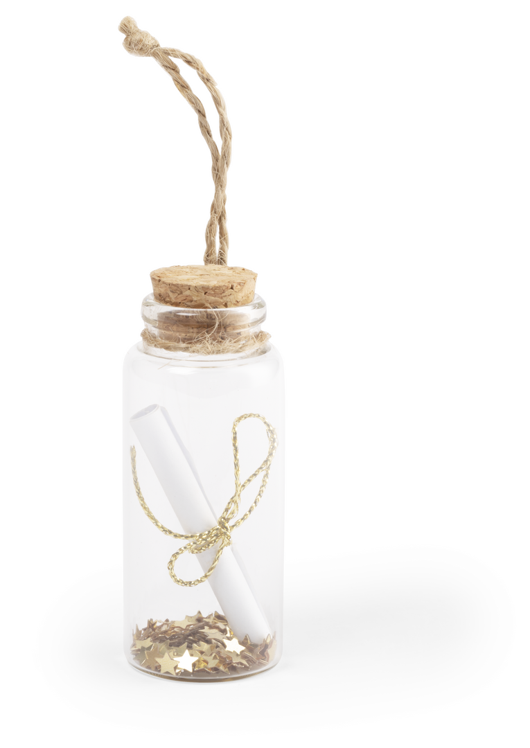 Kerst wensfles | Glas | 7,4 cm | Aanpasbaar Kerst wensfles | Glas | 7,4 cm | Aanpasbaar