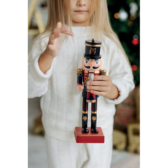 Nussknacker Weihnachtsdekoration | Holz | 25,5 cm | Fröhlich