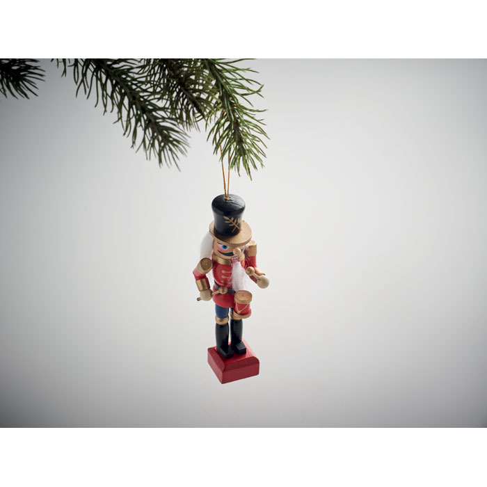 Weihnachts-Nussknacker-Anhänger | Holz | 13,2 cm