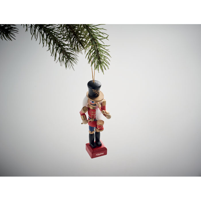 Weihnachts-Nussknacker-Anhänger | Holz | 13,2 cm