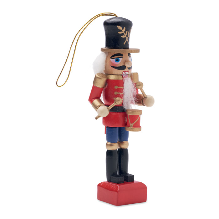 Weihnachts-Nussknacker-Anhänger | Holz | 13,2 cm