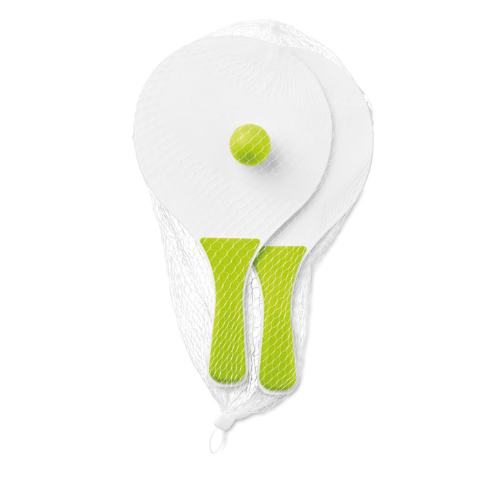 Set da beach tennis | Legno | 2 racchette e 1 pallina morbida