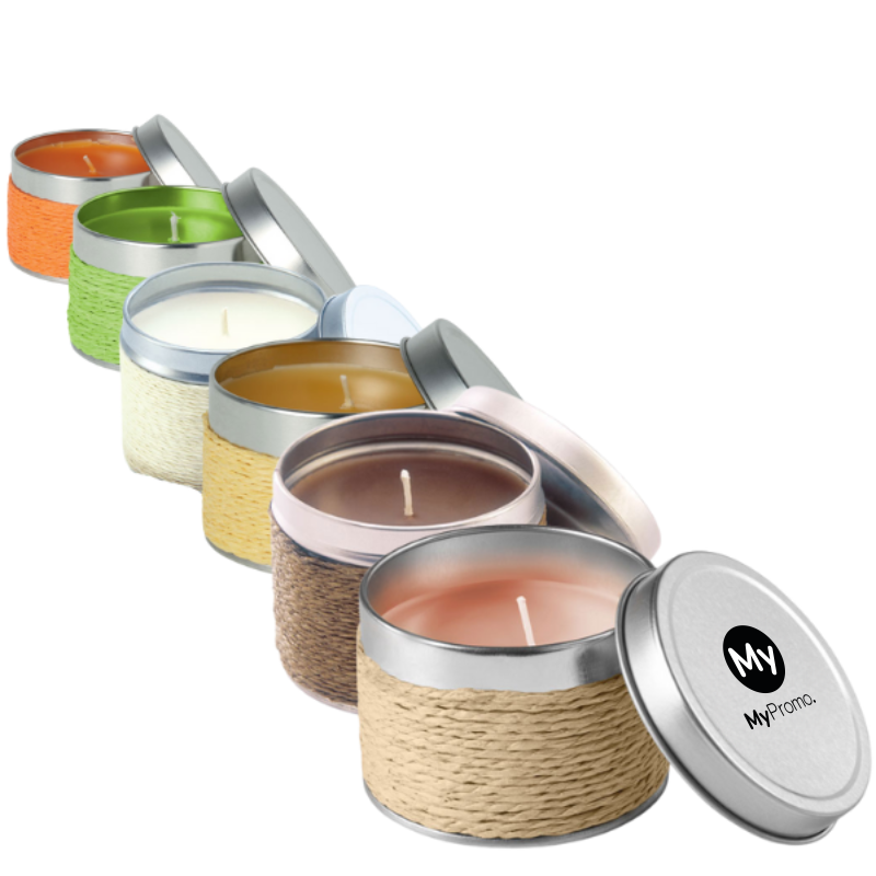 Fragranced candle | Decorative tin box | Many colours